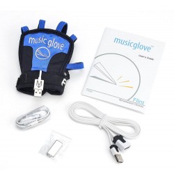 MusicGlove, cable controlador, auriculares, manual de instalación y usuario.