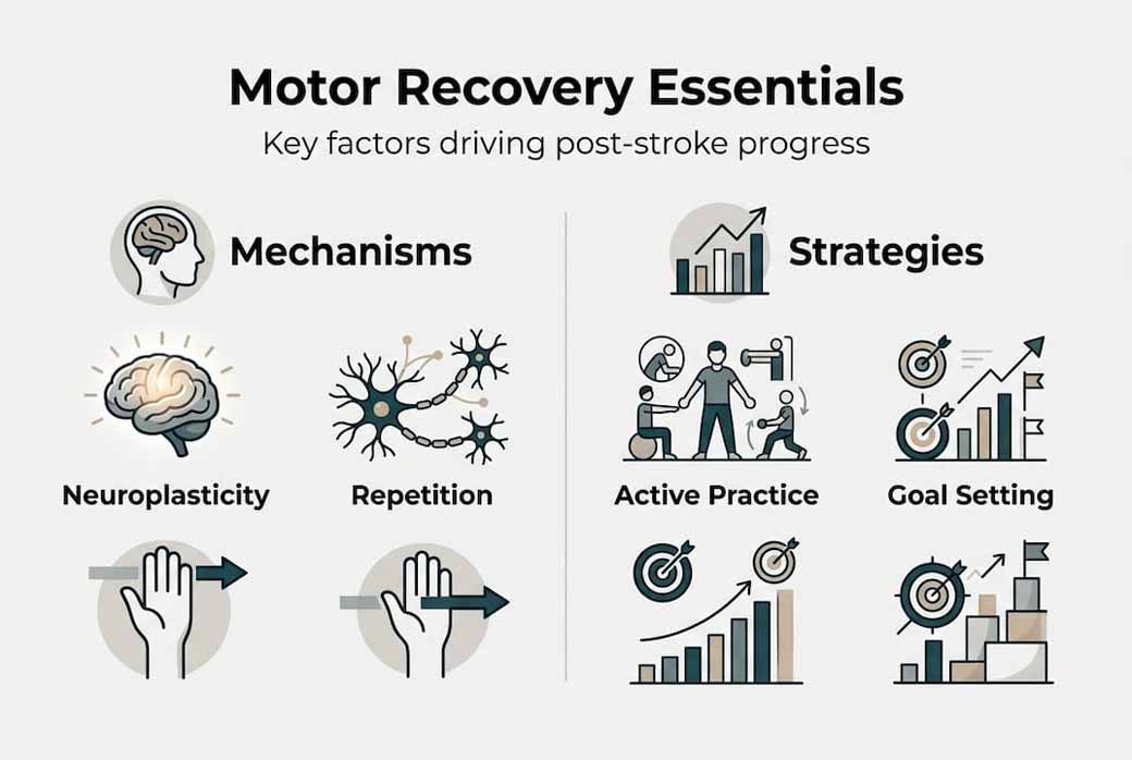 Infographic motor recovery mechanisms and strategies